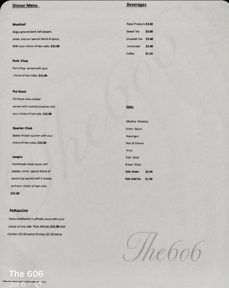 The 606 Menu image 3